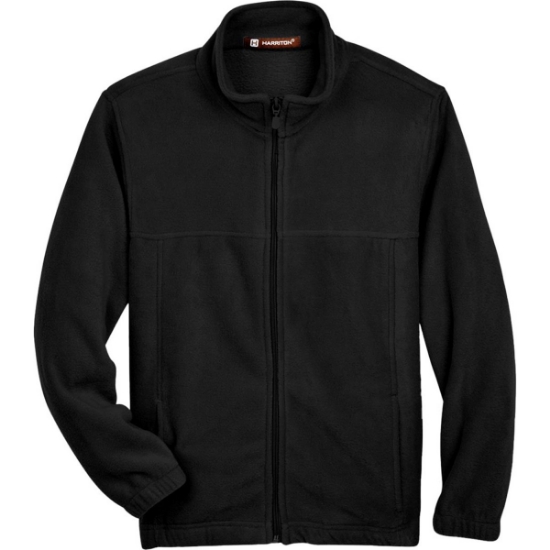 Custom Youth Full-Zip Fleece Black