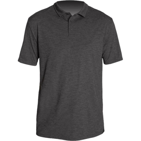 Custom Mens Low Pro Tech Polo Charcoal Heathered