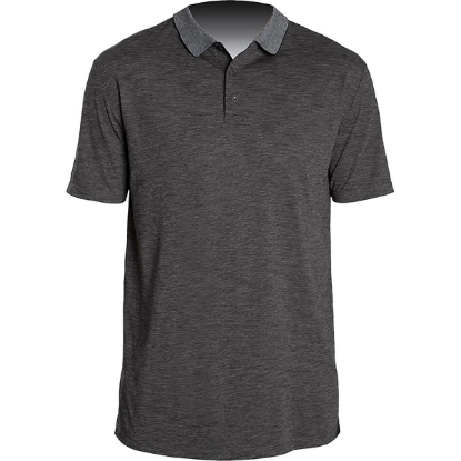 Custom Mens Transit Tech Polo Charcoal Heathered