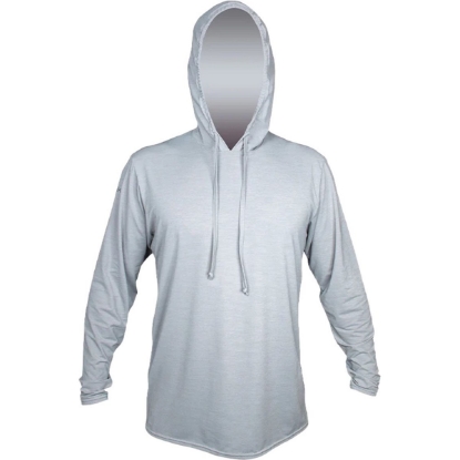Custom Mens Low Pro Tech Hooded Long Sleeve T-Shirt Alloy Heathered