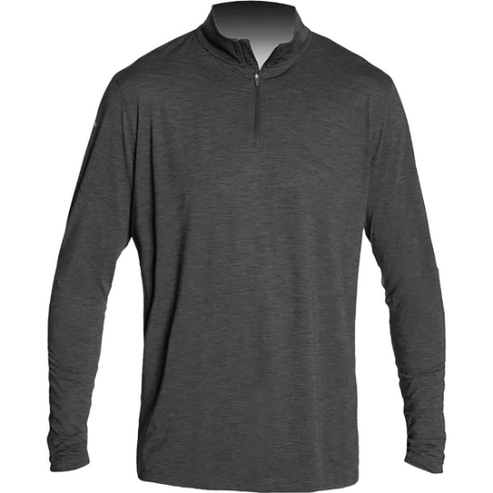 Custom Mens Low Pro Quarter-Zip Pullover Charcoal Heathered