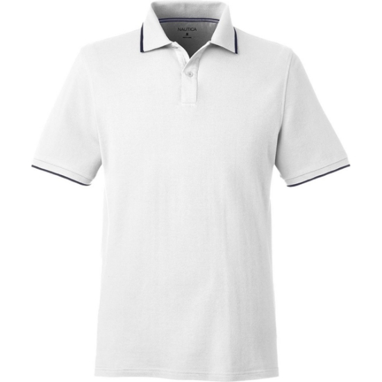 Custom Mens Deck Polo White