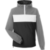 Custom Unisex Windward Anorak Hooded Quarter-Zip Jacket Graphite/ White/ Black