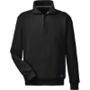Custom Mens Anchor Fleece Quarter-Zip Pullover Black