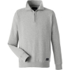 Custom Mens Anchor Fleece Quarter-Zip Pullover Oxford Heather