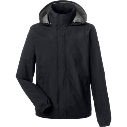 Custom Mens Voyage Hooded Rain Jacket Black