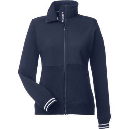 Custom Womens Navigator Fleece Full-Zip Jacket Navy