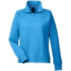 Custom Womens Anchor Fleece Quarter-Zip Sweatshirt Azure Blue