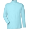 Custom Mens Saltwater Quarter-Zip Pullover Sea Mist