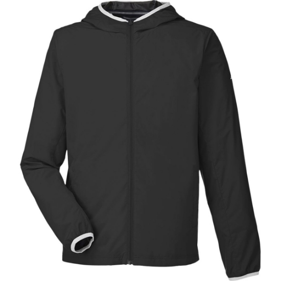 Custom Mens Stillwater Hooded Windbreaker Black