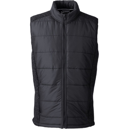 Custom Mens Harbor Puffer Vest Black/ Black Heather
