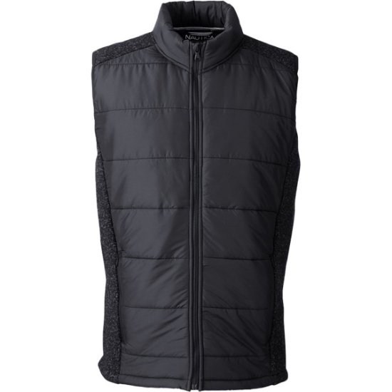 Custom Mens Harbor Puffer Vest Black/ Black Heather