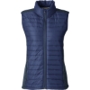 Custom Womens Harbor Puffer Vest Navy/ Navy Heather
