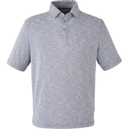 Custom Mens Sun Surfer Slub Polo Vintage Pebble