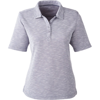 Custom Womens Sun Surfer Slub Polo Vintage Pebble