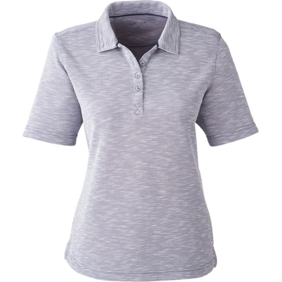 Custom Womens Sun Surfer Slub Polo Vintage Pebble