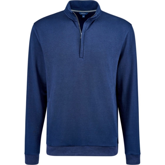 Custom Unisex Explorer Fleece Quarter-Zip Pullover Navy