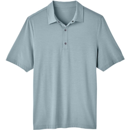 Custom Mens JAQ Snap-Up Stretch Performance Polo Opal Blue
