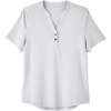 Custom Womens JAQ Snap-Up Stretch Performance Polo Platinum