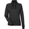 Custom Womens Rhythm Waffle Cross-Neck Pullover Black