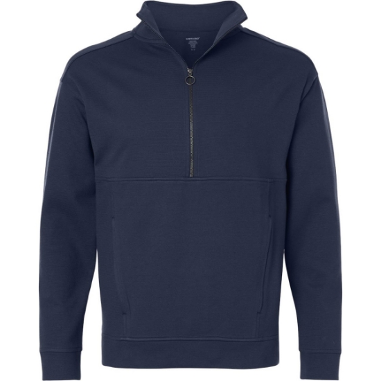 Custom Mens Mantra Half-Zip Ottoman Pullover Classic Navy