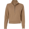 Custom Womens Mantra Half-Zip Ottoman Pullover Cafe