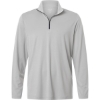 Custom Mens JAQ Stretch Performance Quarter-Zip Platinum/ Carbon