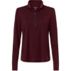 Custom Womens JAQ Stretch Performance Quarter-Zip Burgundy/ Carbon