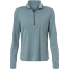 Custom Womens JAQ Stretch Performance Quarter-Zip Opal Blue/ Carbon