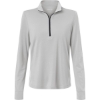 Custom Womens JAQ Stretch Performance Quarter-Zip Platinum/ Carbon