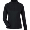 Custom Womens Express Tech Performance Pique Quarter-Zip Pullover Black