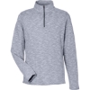 Custom Mens Eclipse Jacquard Quarter-Zip Pullover Classic Navy Heather
