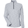 Custom Womens Eclipse Jacquard Quarter-Zip Pullover Black Heather
