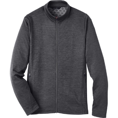 Custom Mens Flux 2.0 Full-Zip Jacket Black Heather/ Carbon