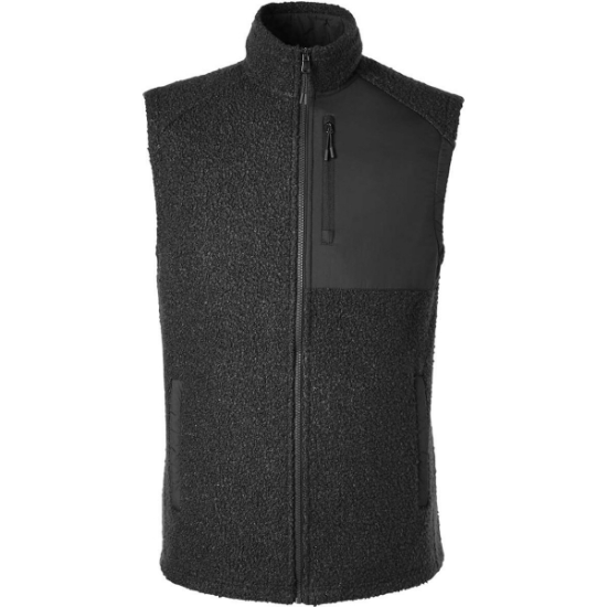 Custom Mens Aura Sweater Fleece Vest Black/ Black