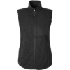 Custom Womens Aura Sweater Fleece Vest Black/ Black