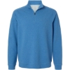 Custom Mens Spirit Textured Quarter-Zip Pullover Light Nautical Blue Heather