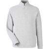 Custom Mens Spirit Textured Quarter-Zip Pullover Platinum Heather