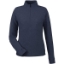 Custom Womens Spirit Textured Quarter-Zip Pullover Classic Navy Heather