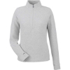 Custom Womens Spirit Textured Quarter-Zip Pullover Platinum Heather