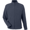 Custom Mens Spirit Textured Full-Zip Classic Navy Heather