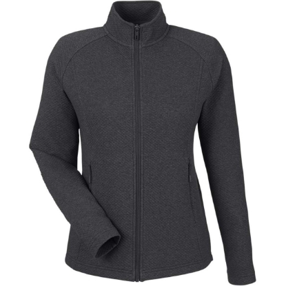 Custom Womens Spirit Textured Full-Zip Black Heather