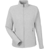 Custom Womens Spirit Textured Full-Zip Platinum Heather