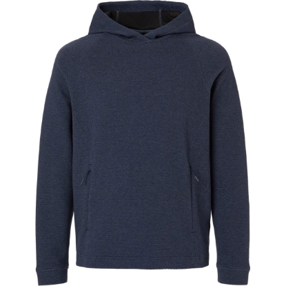 Custom Mens Spirit Textured Hooded Pullover Classic Navy Heather