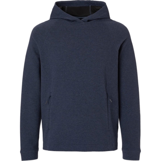 Custom Mens Spirit Textured Hooded Pullover Classic Navy Heather