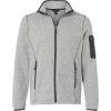 Custom Mens Jasper Full-Zip Fleece Jacket Grey/ White