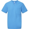 Custom Mens Limitless V-Neck Stretch Scrub Top Ceil Blue