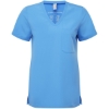 Custom Womens Limitless V-Neck Stretch Scrub Top Ceil Blue