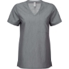 Custom Womens Limitless V-Neck Stretch Scrub Top Dynamo Grey