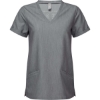 Custom Womens Invincible V-Neck Stretch Scrub Top Dynamo Grey